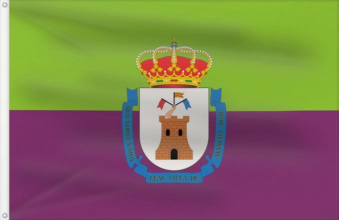 Bandera, con dos ojales metálicos y lado del asta reforzado: Mancha Real Jaén Mancha Real, Jaén, Spain Mancha Real Mancha Real, Jaén, España