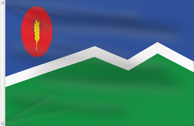 Bandera, con dos ojales metálicos y lado del asta reforzado: Mediana de Aragón	Mediana de Aragón-Zaragoza-Spain	Mediana de Aragón-Zaragoza