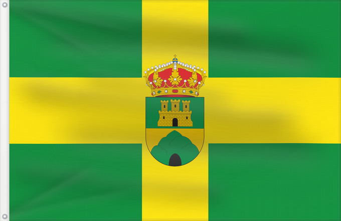 Bandera, con dos ojales metálicos y lado del asta reforzado: Oria	Municipio de Oria en la Provincia de Almería  España