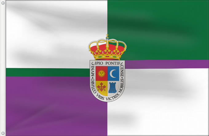 Bandera, con dos ojales metálicos y lado del asta reforzado: Porcuna  Jaén	Porcuna, Jaén, Spain	Porcuna	Porcuna, Jaén, España