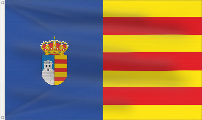Bandera, con dos ojales metálicos y lado del asta reforzado: Posadas Spain	Posadas, Córdoba province  Spain	Posadas, Espagne	Municipal de Posadas	Posadas, Spanien	Posadas, Spagna