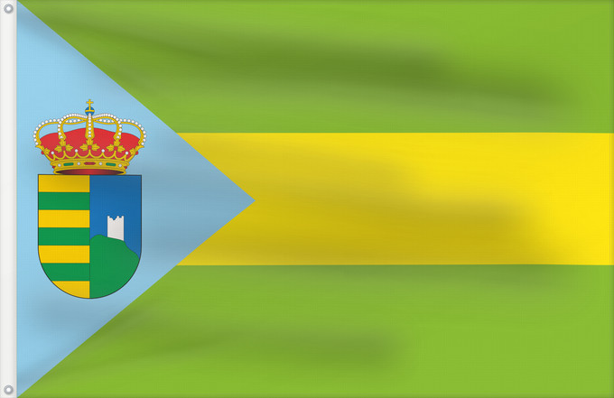 Bandera, con dos ojales metálicos y lado del asta reforzado: Pruna  Sevilla	Pruna, Seville, Spain	Pruna	Pruna, Sevilla, España