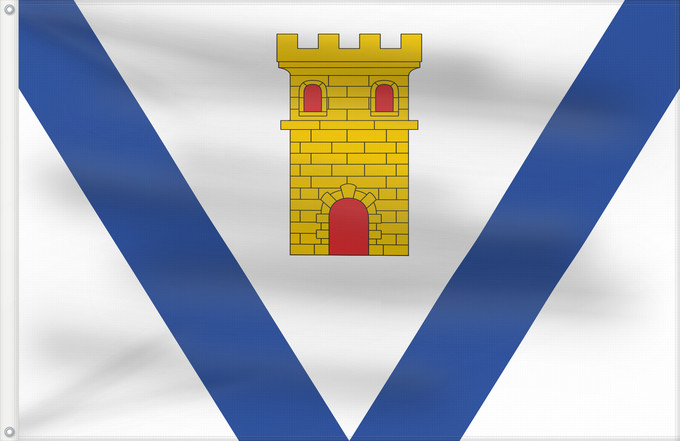 Bandera, con dos ojales metálicos y lado del asta reforzado: Secastilla	Secastilla-Huesca-Spain	Secastilla (Huesca)	Secastilla-Huesca