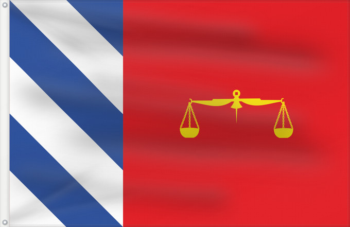 Bandera, con dos ojales metálicos y lado del asta reforzado: Sestrica	Sestrica-Zaragoza-Spain	Sestrica-Zaragoza