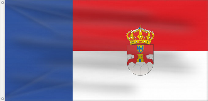 Bandera, con dos ojales metálicos y lado del asta reforzado: Sotalbo	Municipal de Sotalbo  Ávila  «Bandera tercia al batiente doble