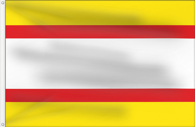 Bandera, con dos ojales metálicos y lado del asta reforzado: Utrera	Utrera, province of Seville, Andalusia  Spain
