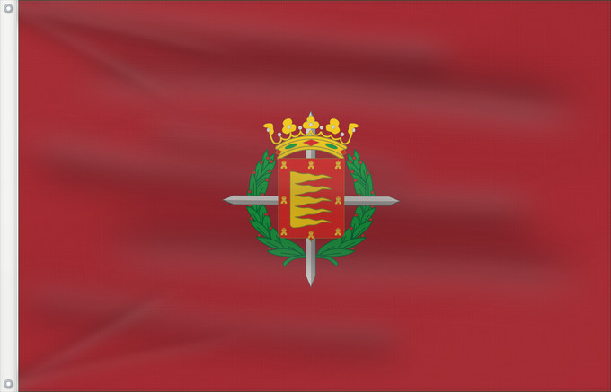 Bandera, con dos ojales metálicos y lado del asta reforzado: Valladolid	Ciudad de Valladolid, en Valladolid  España