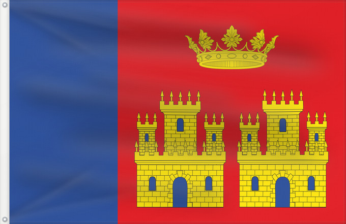 Bandera, con dos ojales metálicos y lado del asta reforzado: Villasila de Valdavia	Villasila de Valdavia  Palencia, Spain	Municipal de Villasila de Valdavia  Palencia