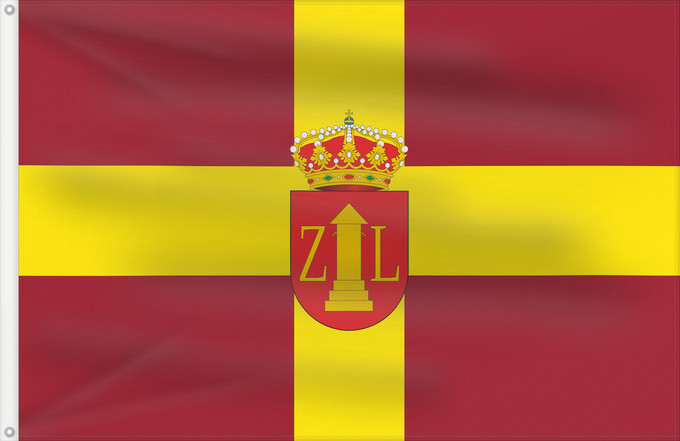 Bandera, con dos ojales metálicos y lado del asta reforzado: Zalamea la Real Spain