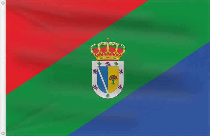Bandera, con dos ojales metálicos y lado del asta reforzado: Zarza la Mayor  Cáceres	Zarza la Mayor, Cáceres, Spain	Zarza la Mayor, Cáceres	Zarza la Mayor, Cáceres, España