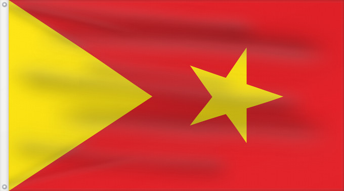Flag, with two metal eyelets and reinforced hoist: Tigray Region	Région du Tigré	Región de Tigray	Regione di Tigrè