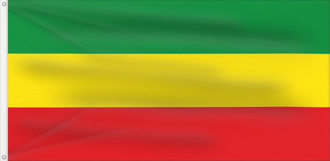 Drapeau, avec deux œillets métalliques et guindant renforcé : Ethiopia  1991–1996	Ethiopia (1991–1996)	Éthiopie (1991–1996)	Etiopía (1991–1996)	Äthiopien (1991–1996)	Etiopia (1991–1996)
