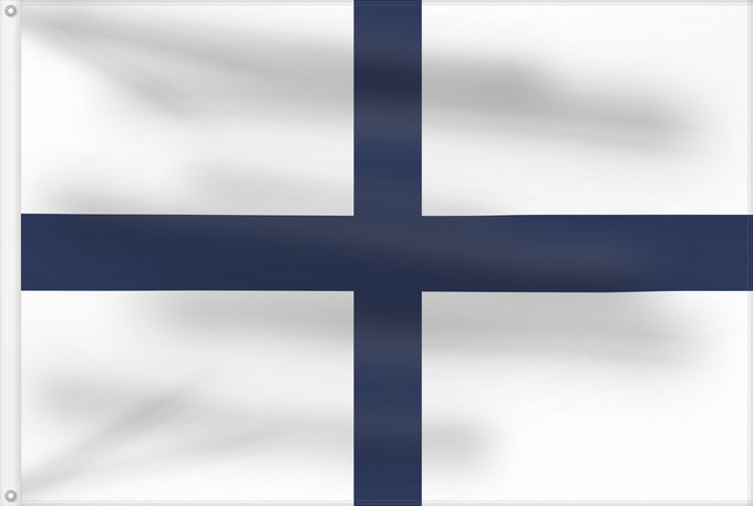 Flagge, mit zwei Metallösen und verstärktem Besatzband: Alkuperalippu