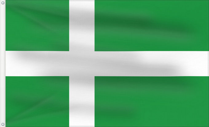 Bandera, con dos ojales metálicos y lado del asta reforzado: Sami people  unofficial	Sami people  unofficial  - the colours  green and white