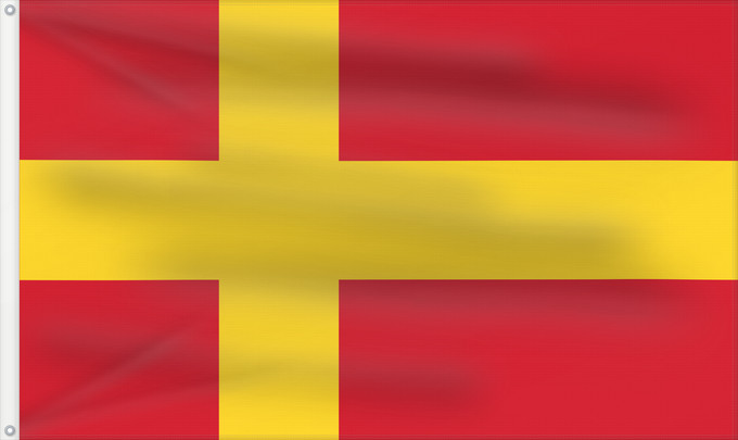 Bandera, con dos ojales metálicos y lado del asta reforzado: Swedish-speaking Finns	An unofficial flag of the Swedish-speaking minority of Finns