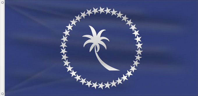Bandera, con dos ojales metálicos y lado del asta reforzado: Chuuk	Chuuk  state within the Federated States of Micronesia  - colours and 1 2 dimensions based partly on templates at The World Flag Database and Photo of flag in use	Chuuk 