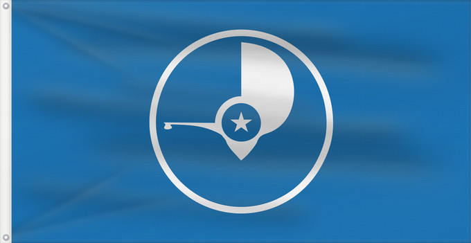 Flag, with two metal eyelets and reinforced hoist: Yap Guaire