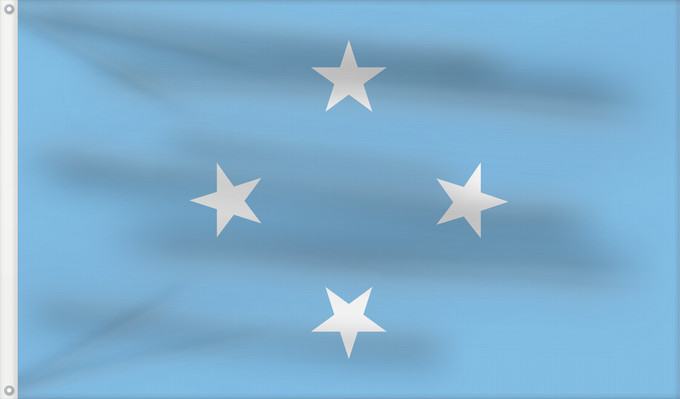 Bandera, con dos ojales metálicos y lado del asta reforzado: Federated States of Micronesia	Micronesia	Micronésie	Mikronesien