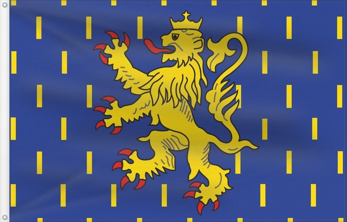 Flagge, mit zwei Metallösen und verstärktem Besatzband: Franche-Comté