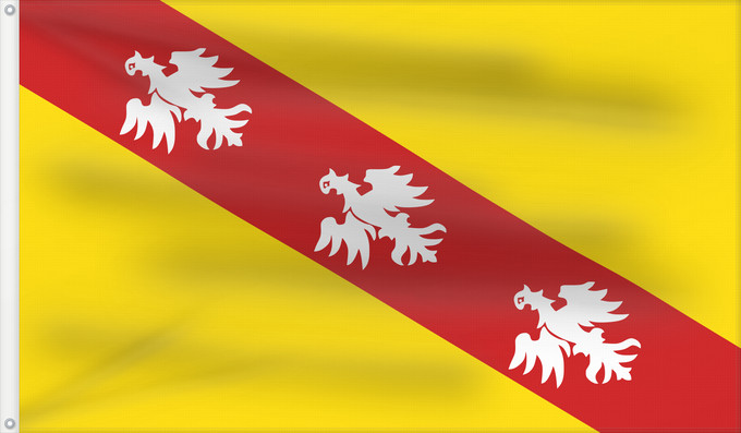 Flagge, mit zwei Metallösen und verstärktem Besatzband: Lorraine	Region Lorraine in France	Région Lorraine en France	Lorena 	Lorena