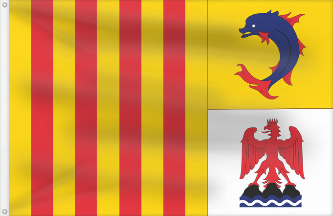 Flag, with two metal eyelets and reinforced hoist: Provence-Alpes-Côte d Azur Alpes-Côte d'Azur Région Provence-Alpes-Côte d Azur Provenza-Alpes-Costa Azul Provence-Alpes-Côte d’Azur Provenza-Alpi-Costa Azzurra Banniel rannvro Provence-Alpes-Côte d Azur pe Provañs-Alpoù-Aod an Azur