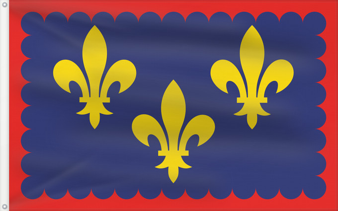 Flagge, mit zwei Metallösen und verstärktem Besatzband: Berry	Region Berry in France	Région Berry en France	Banniel proviñs kozh Berry, e Bro-C hall