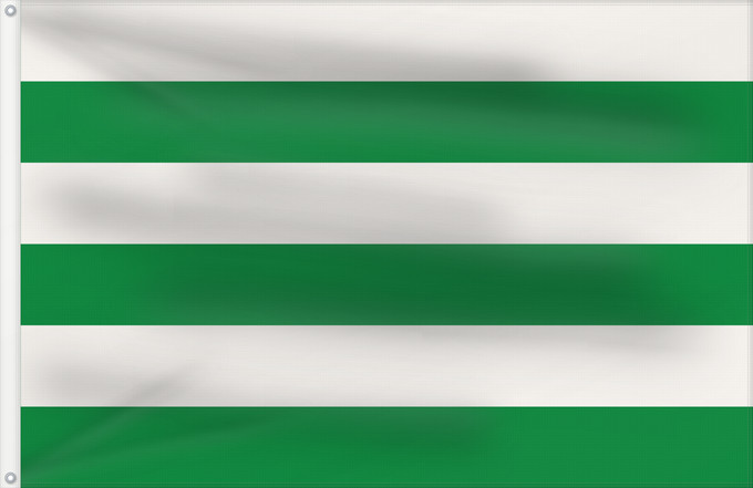 Flag, with two metal eyelets and reinforced hoist: Commune de Saint-Pol-sur-Mer 59 Nord-France Saint-Pol-sur-Mer (59) Commune de Saint-Pol-sur-Mer 59 Nord-France « Fascé de 6 pièces de sinople et d argent