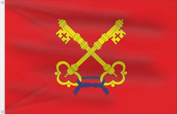 Bandera, con dos ojales metálicos y lado del asta reforzado: Comtat Venaissin	Comtat Venaissin in France around Avignon	Comtat Venaissin en France dans les environs d Avignon	Condado Venesino	Contado Venassino