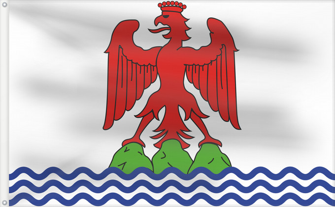 Flag, with two metal eyelets and reinforced hoist: County of Nice County of Nice in France Comté de Nice en France Condado de Niza Grafschaft Nizza Contea di Nizza