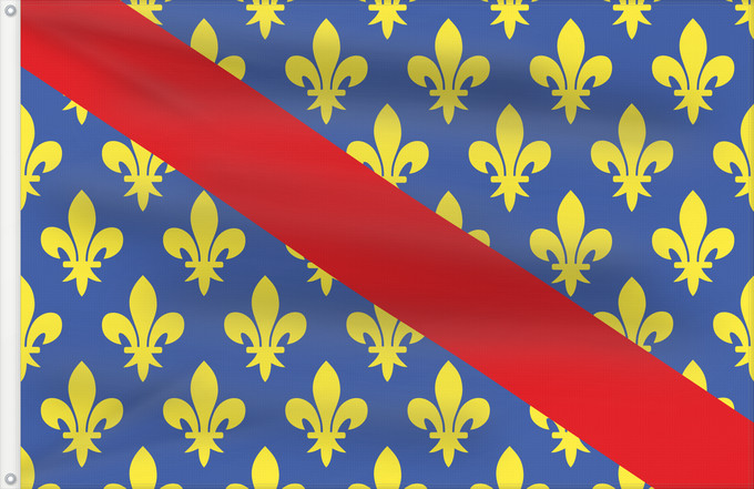 Flag, with two metal eyelets and reinforced hoist: Fr département Allier Allier Département de l Allier