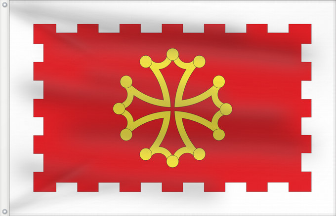 Flag, with two metal eyelets and reinforced hoist: Non-offiicel fr département Aude Aude Département de l Aude Aude (no oficial) Aude (inoffiziell) Aude (non ufficiale) Banniel departamant an Aude