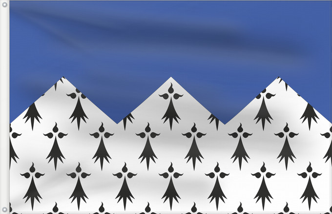 Bandiera, con due occhielli metallici e lato dell'asta rinforzato: Fr département Côte-d Armor	Côtes-d Armor	Département des Côtes-d Armor