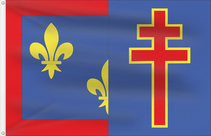 Flag, with two metal eyelets and reinforced hoist: Fr département Maine-et-Loire Maine-et-Loire Département du Maine-et-Loire France Banniel departamant ar Maine-et-Loire