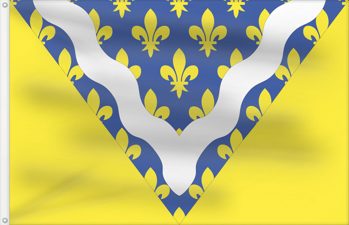 Bandera, con dos ojales metálicos y lado del asta reforzado: Culturel pour le département du Val-de-Marne	Cultural flag of Val-de-Marne	Culturel du département du Val-de-Marne	Val-de-Marne	Kulturflagge des Départements Val-de-Marne	Bandiera culturale del Val-de-Marne