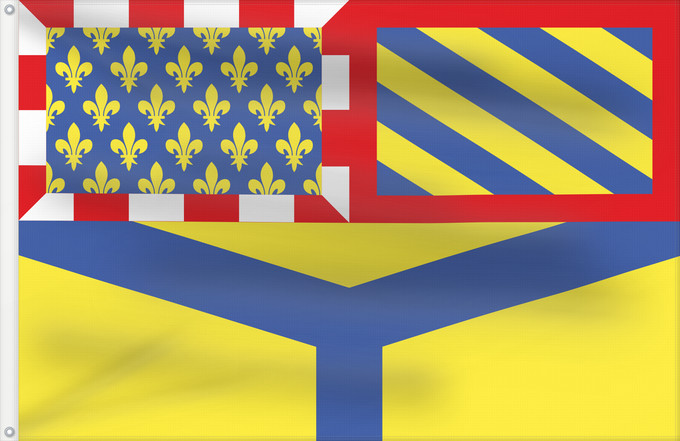 Flag, with two metal eyelets and reinforced hoist: Fr département Yonne Yonne Département de l Yonne