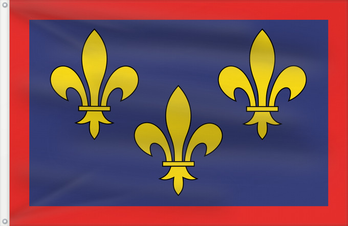 Flagge, mit zwei Metallösen und verstärktem Besatzband: Anjou	Anjou in France	Région Anjou en France	D Anjou	Angiò	Banniel Anjev, e Frañs