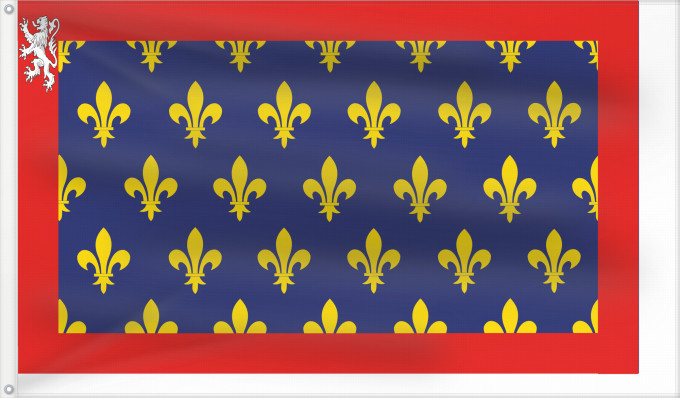 Flag, with two metal eyelets and reinforced hoist: Maine province Region Maine in France Région Maine en France Maine (provincia) Maine (Provinz)