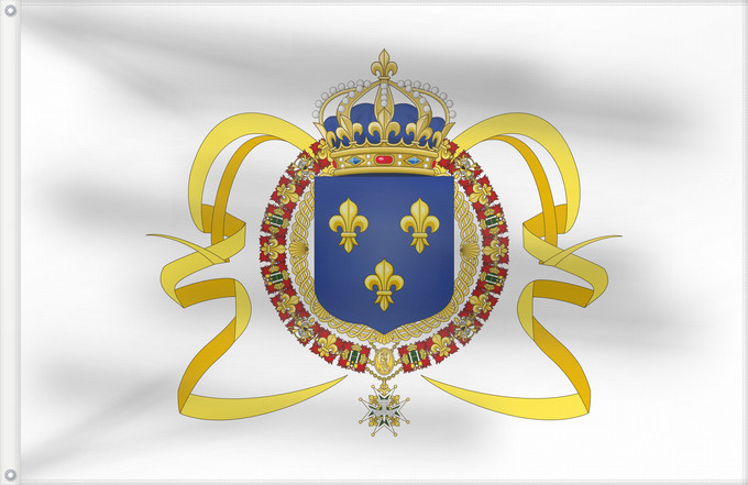 Flag, with two metal eyelets and reinforced hoist: Pavillon LouisXIV