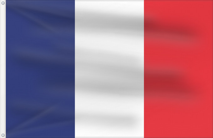 Flagge, mit zwei Metallösen und verstärktem Besatzband: Réunion	La Réunion  le drapeau français