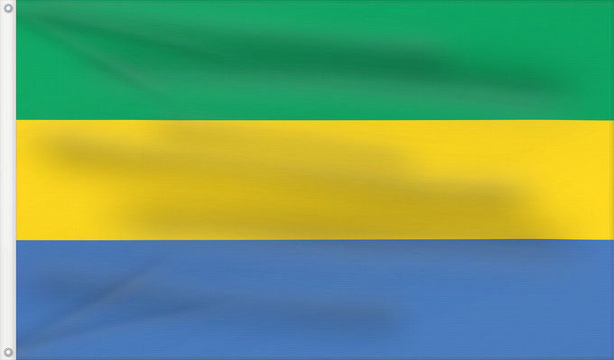 Bandera, con dos ojales metálicos y lado del asta reforzado: Gabon Gabón Gabun Gabão علم جمهوريةالغابون Banniel Gabon Gabons Gabono Gabongo bandera پرچم گابن Drapél du Gabon Dalapo ya Ngabu Bɛndɛ́lɛ ya Gabɔ́ Bendêre tî Gaböon