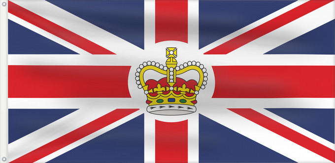 Flag, with two metal eyelets and reinforced hoist: British Consular Ensign