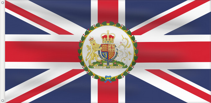 Bandera, con dos ojales metálicos y lado del asta reforzado: British Ambassador	British diplomatic flag used on the British Embassies	British Ambassador Ensign	Ambasciatore britannico Ensign