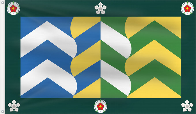 Bandera, con dos ojales metálicos y lado del asta reforzado: Cumbria