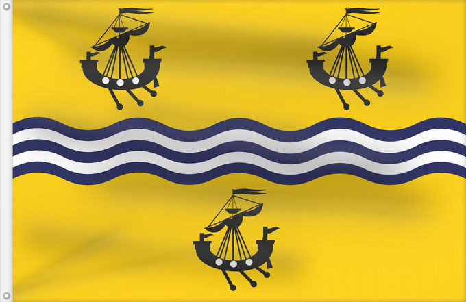 Bandera, con dos ojales metálicos y lado del asta reforzado: Eilean Siar