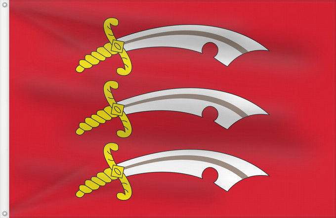 Bandera, con dos ojales metálicos y lado del asta reforzado: Essex