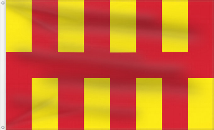 Bandera, con dos ojales metálicos y lado del asta reforzado: Northumberland	Le Northumberland