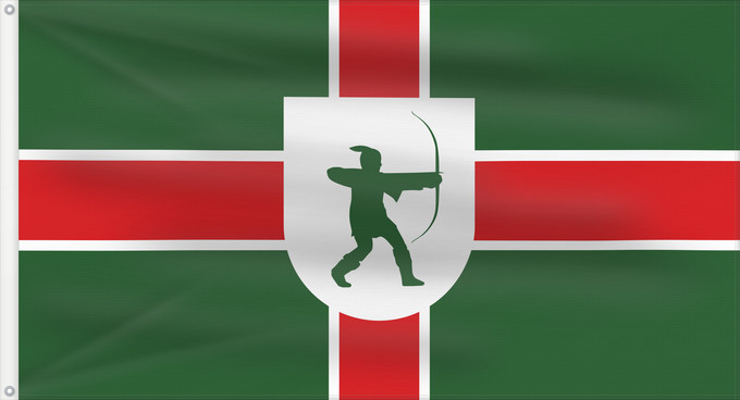 Flag, with two metal eyelets and reinforced hoist: County Flag of Nottinghamshire	Nottinghamshire	Snotingahāmscīre fana