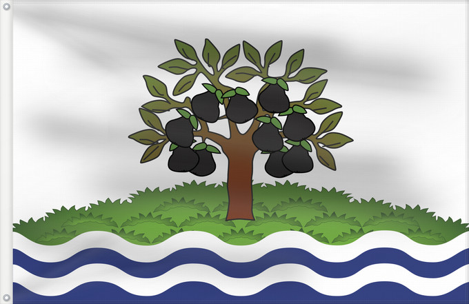 Bandera, con dos ojales metálicos y lado del asta reforzado: Worcestershire