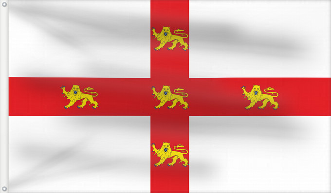 Flag, with two metal eyelets and reinforced hoist: York