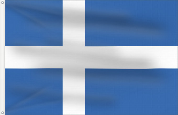 Bandera, con dos ojales metálicos y lado del asta reforzado: Shetland	Les Îles Shetland